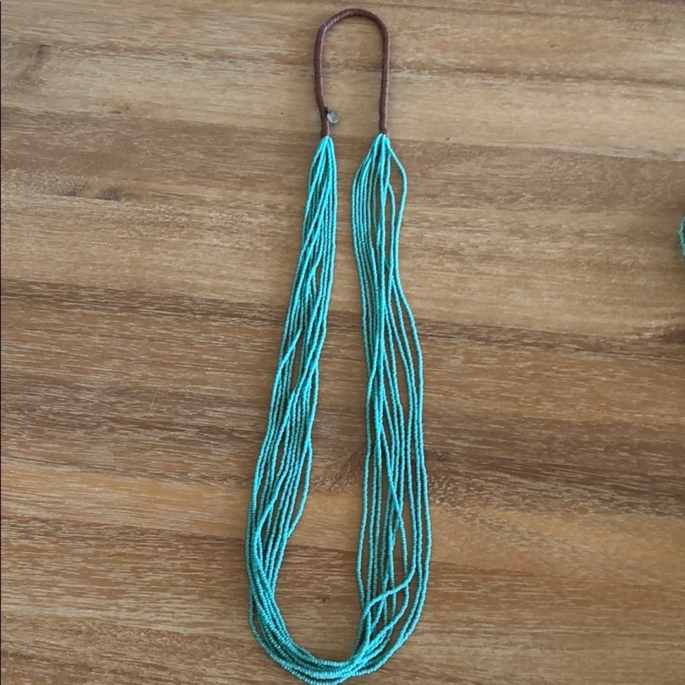 Chan Luu multi strand turquoise necklace.
